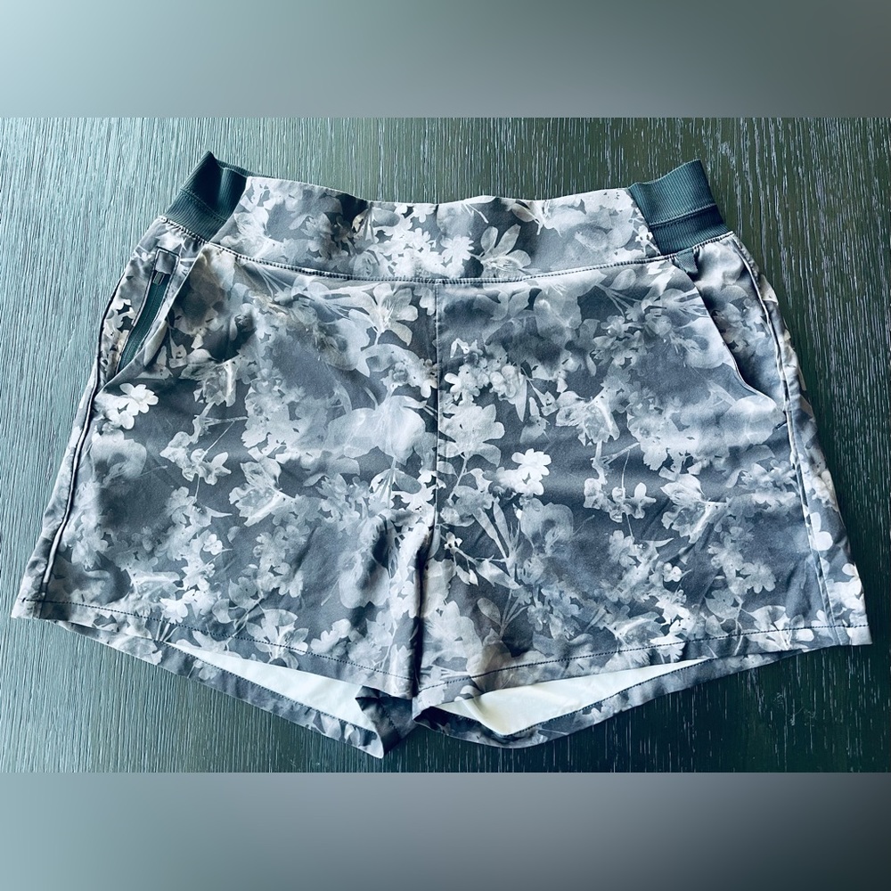 Athleta Floral Shorts- Black